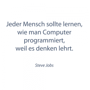 Programmieren lernen - Zitat von Steve Jobs