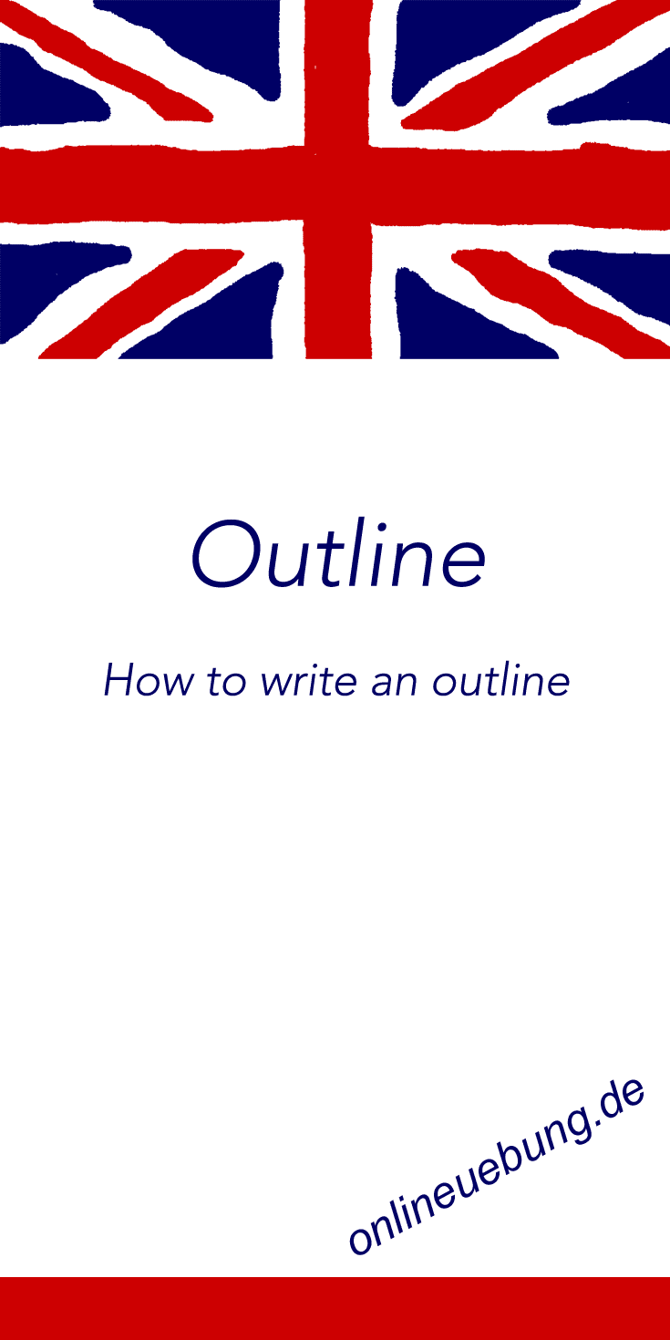 Writing an outline (Englisch) Formulierungen + Checkliste