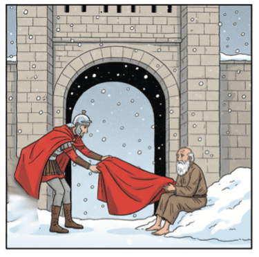 Sankt Martin - Bettler - Mantelteilung