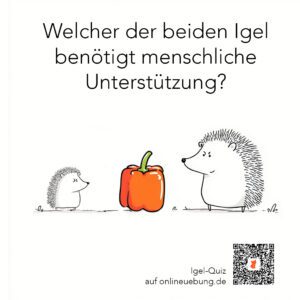 Igel und Paprika - Ausmalbild - Welcher Igel benötigt menschliche Hilfe?